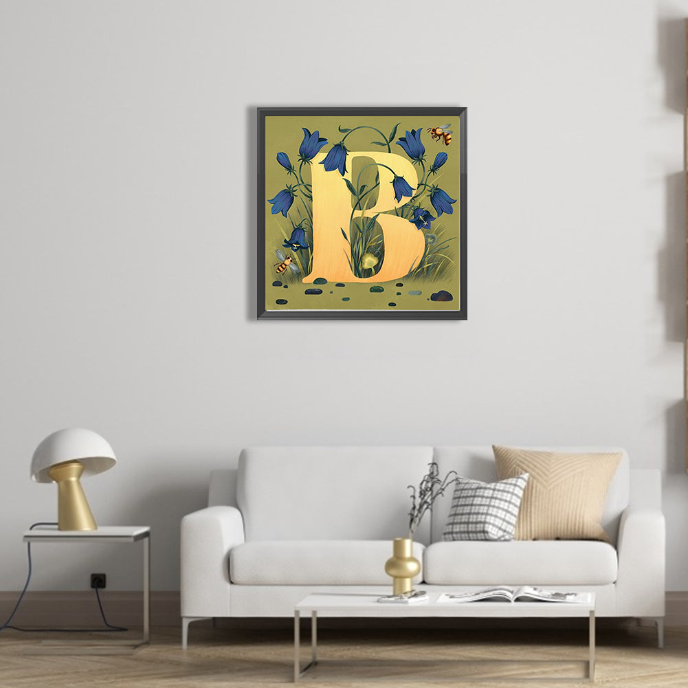 Daisy Alphabet - Full Square Drill Diamond Painting 30*30CM