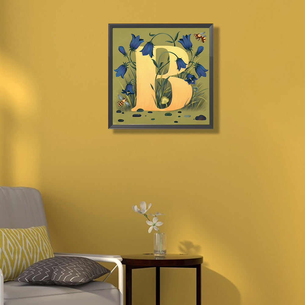 Daisy Alphabet - Full Square Drill Diamond Painting 30*30CM