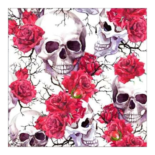 Rose Skull - Full Round Drill Diamond Painting 30*30CM