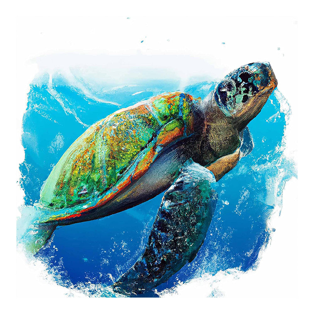 Sea Turtle - Full Round Drill Diamond Painting 30*30CM