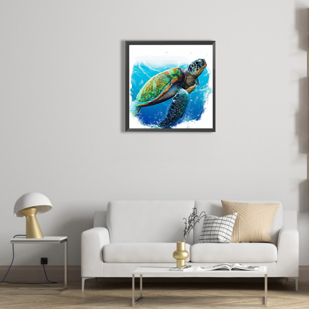 Sea Turtle - Full Round Drill Diamond Painting 30*30CM