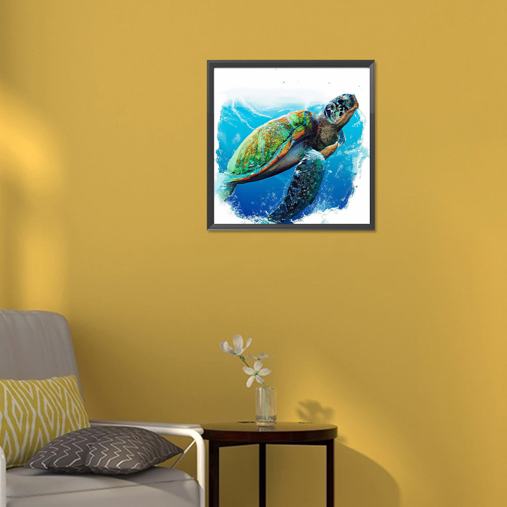 Sea Turtle - Full Round Drill Diamond Painting 30*30CM