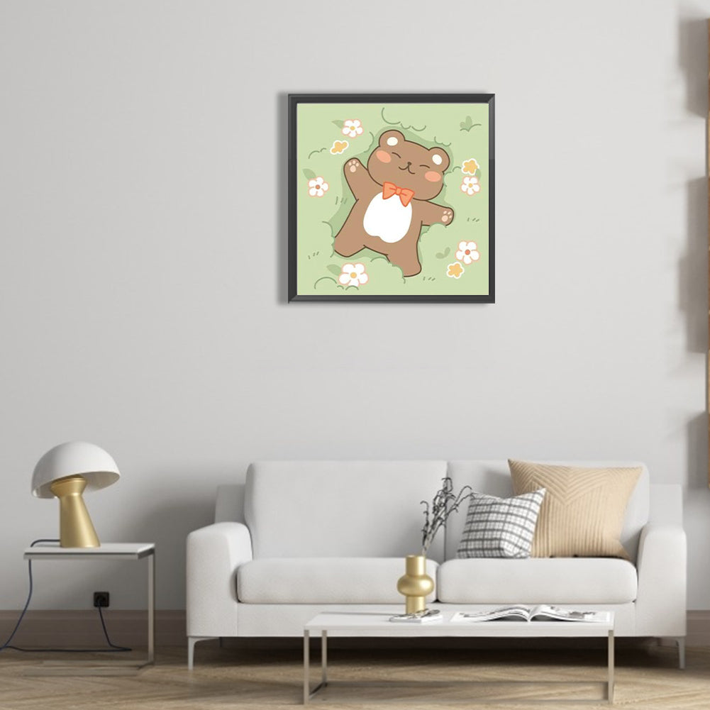 Little Bear - Full Round Drill Diamond Painting 30*30CM