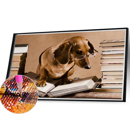Puppy - Full Round Drill Diamond Painting 40*30CM