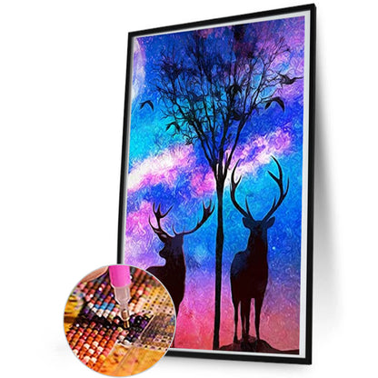 Elk - Full Round Drill Diamond Painting 35*50CM