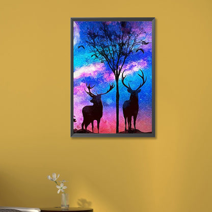 Elk - Full Round Drill Diamond Painting 35*50CM