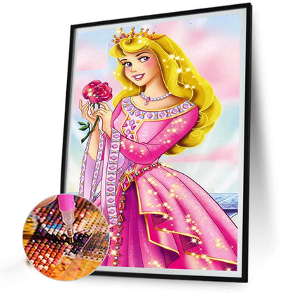 Princess Aurora And Roses - Full Round Drill Diamond Painting 30*40CM