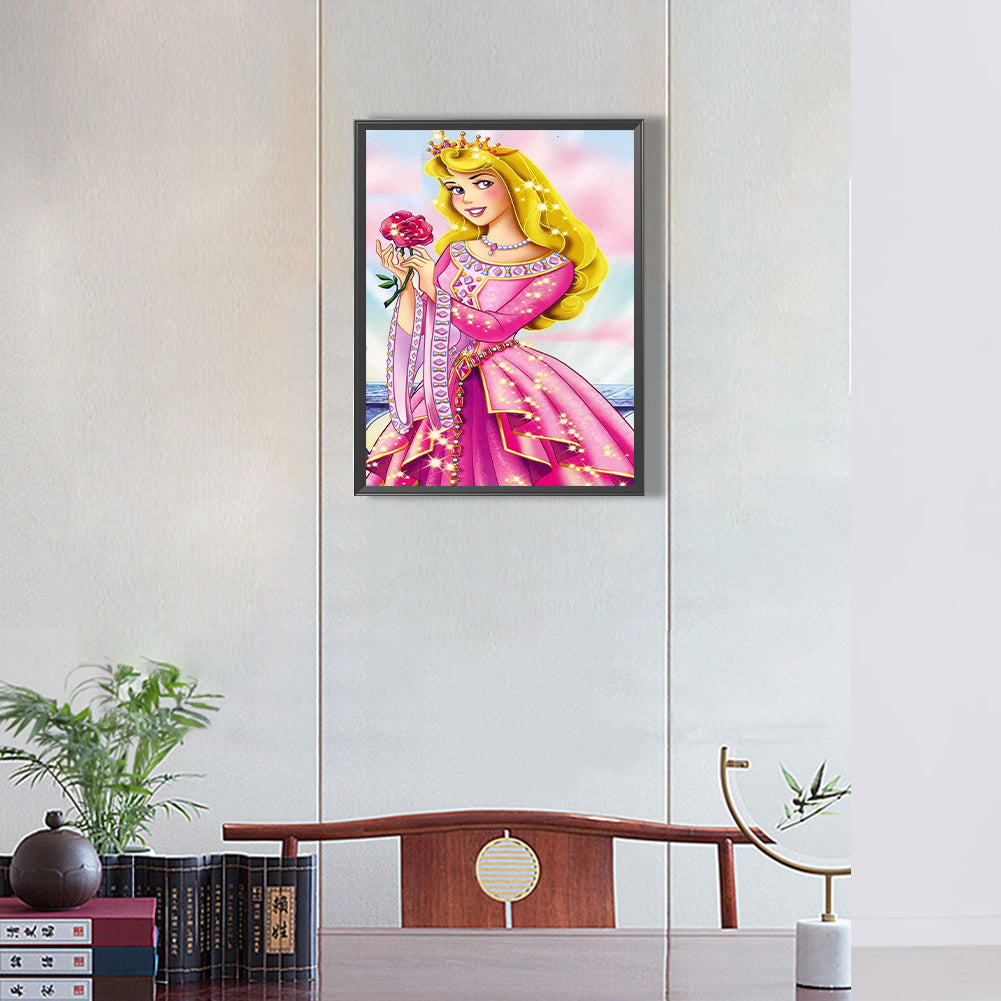 Princess Aurora And Roses - Full Round Drill Diamond Painting 30*40CM