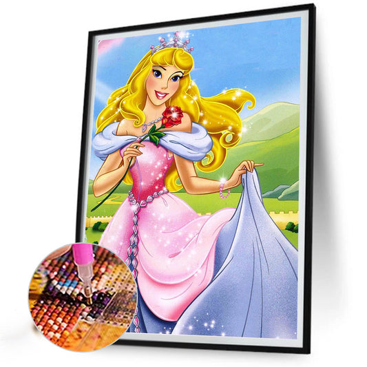 Princess Aurora And Roses - Full Round Drill Diamond Painting 30*40CM