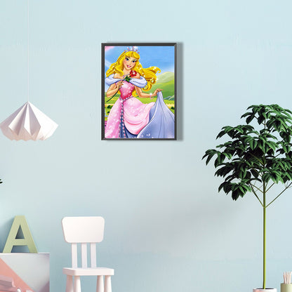 Princess Aurora And Roses - Full Round Drill Diamond Painting 30*40CM