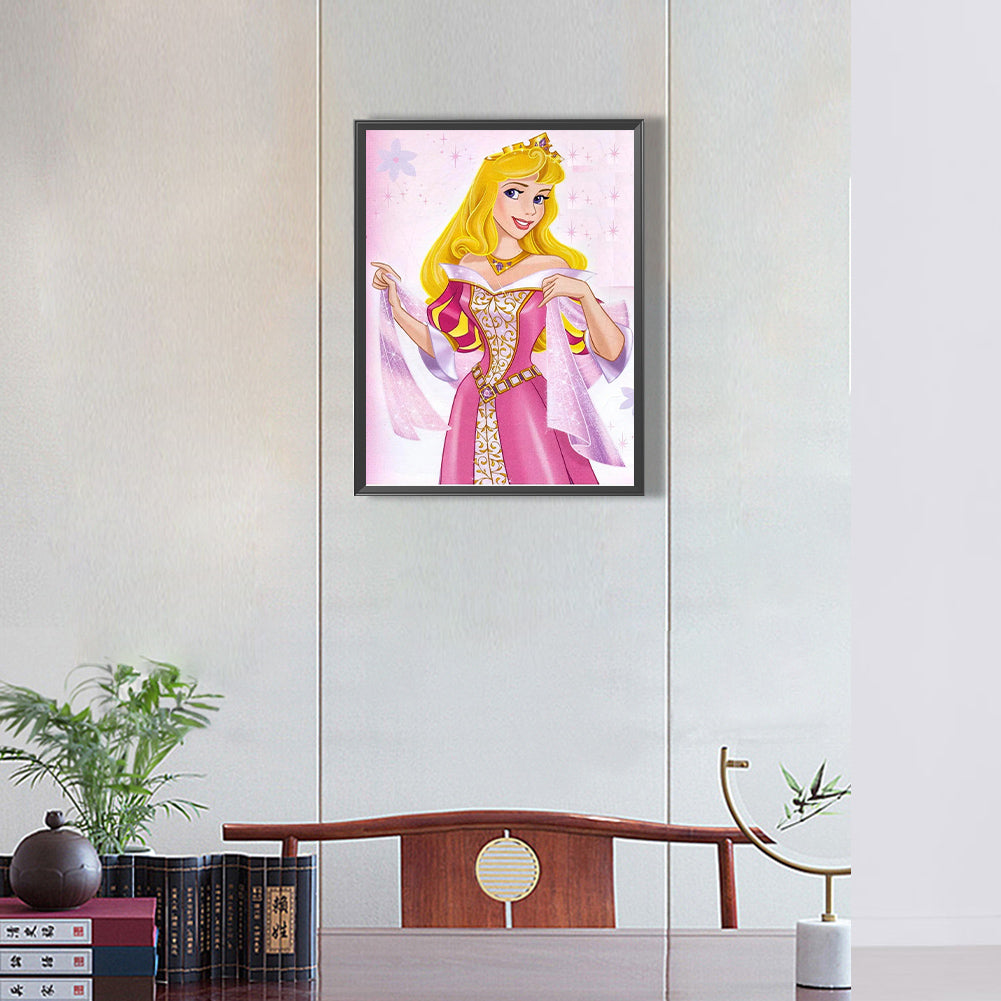 Trying On Princess Aurora - Full Round Drill Diamond Painting 30*40CM