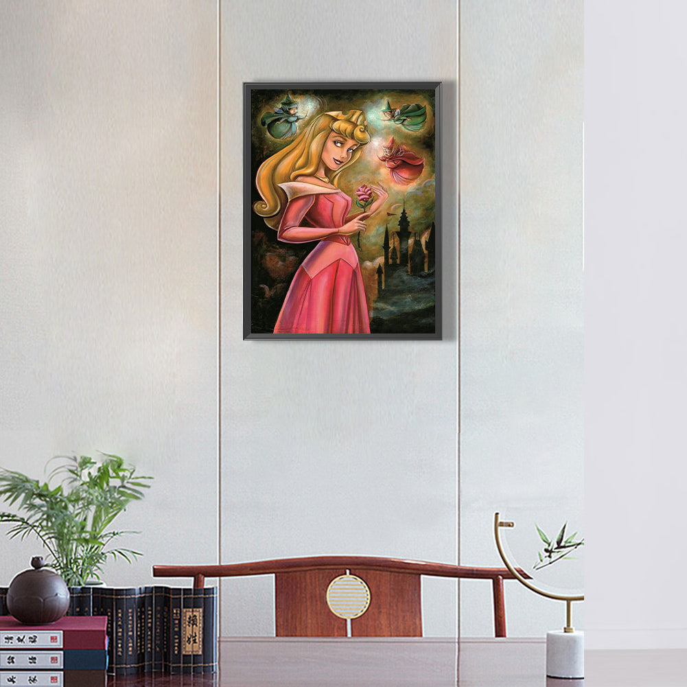 Princess Aurora And The Magic Elf - Full Round Drill Diamond Painting 30*40CM