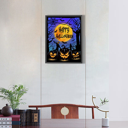 Pumpkins In The Dark - Full Round Drill Diamond Painting 30*40CM