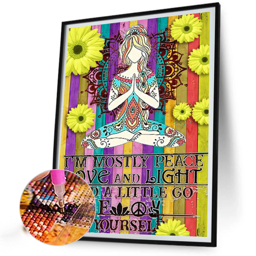 Blessings Under The Daisy - Full Round Drill Diamond Painting 30*40CM