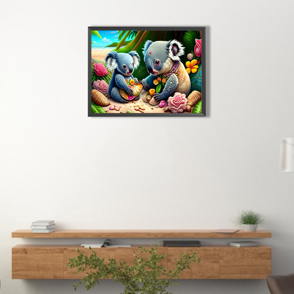 Playing With Koalas - Full Round Drill Diamond Painting 40*30CM