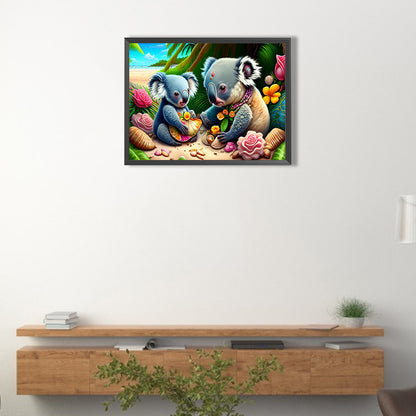 Playing With Koalas - Full Round Drill Diamond Painting 40*30CM