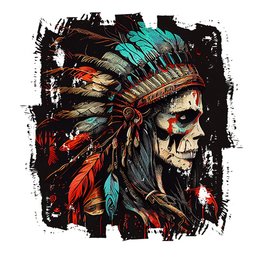 Indian Skull - Full Round Drill Diamond Painting 30*30CM