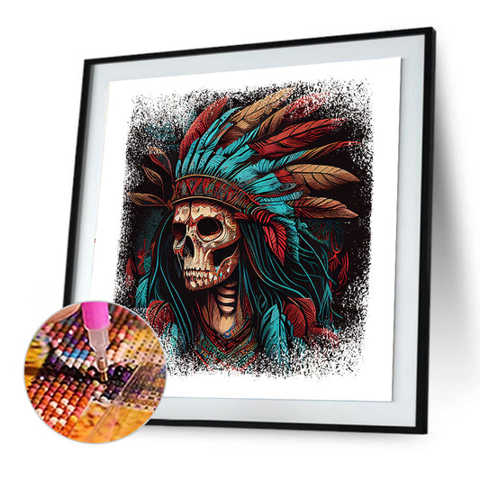 Indian Skull - Full Round Drill Diamond Painting 30*30CM