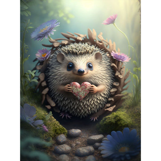 Hedgehog - Full Round Drill Diamond Painting 30*40CM