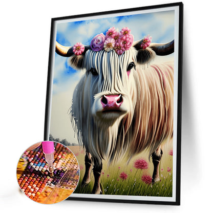 Highland Yak - Full Round Drill Diamond Painting 30*40CM