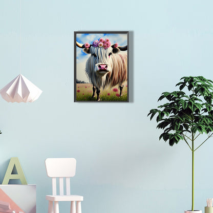 Highland Yak - Full Round Drill Diamond Painting 30*40CM