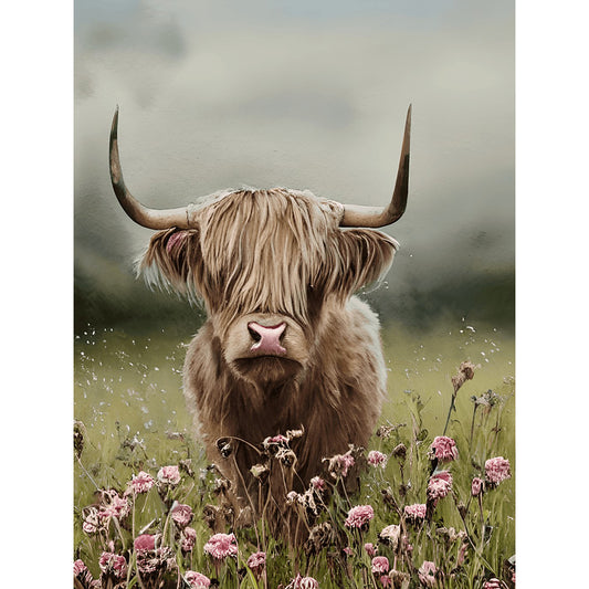Highland Yak - Full Round Drill Diamond Painting 30*40CM