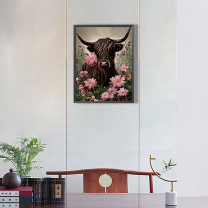 Highland Yak - Full Round Drill Diamond Painting 30*40CM