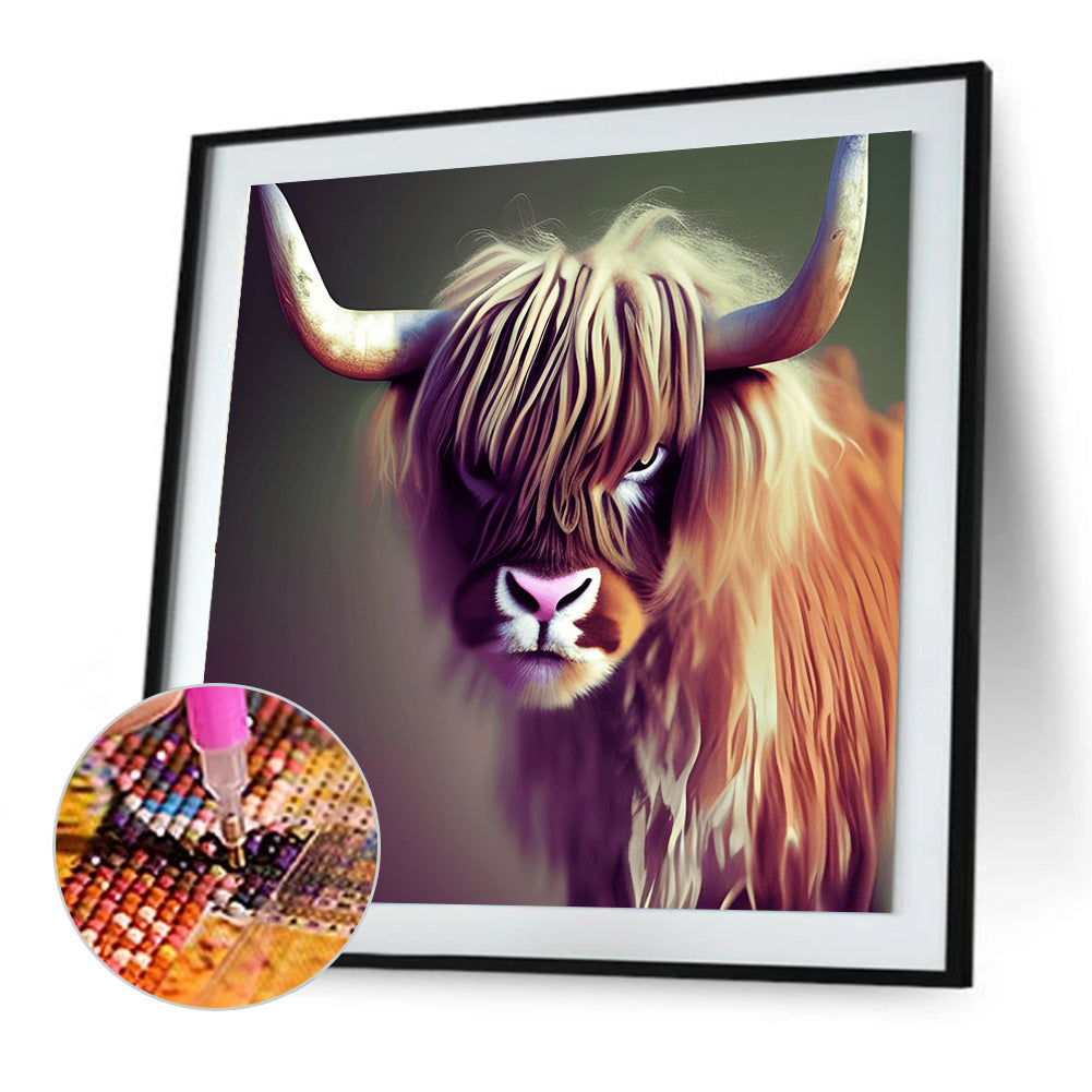 Highland Yak - Full Round Drill Diamond Painting 30*30CM