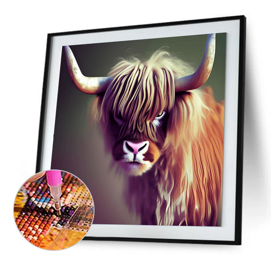 Highland Yak - Full Round Drill Diamond Painting 30*30CM