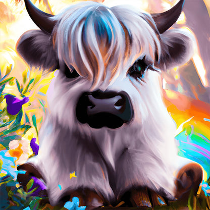 Highland Yak - Full Round Drill Diamond Painting 30*30CM
