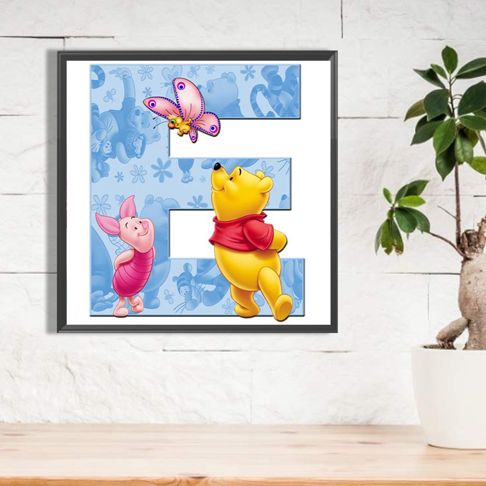 Winnie The Pooh Letter E - Full Square Drill Diamond Painting 30*30CM