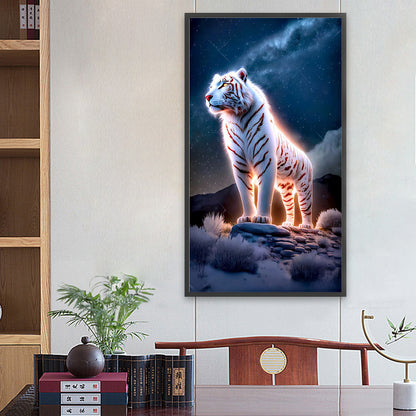 White Tiger - Full Square Drill Diamond Painting 40*70CM