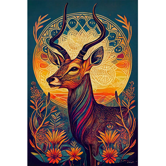 Totem Elk - Full Round Drill Diamond Painting 30*40CM