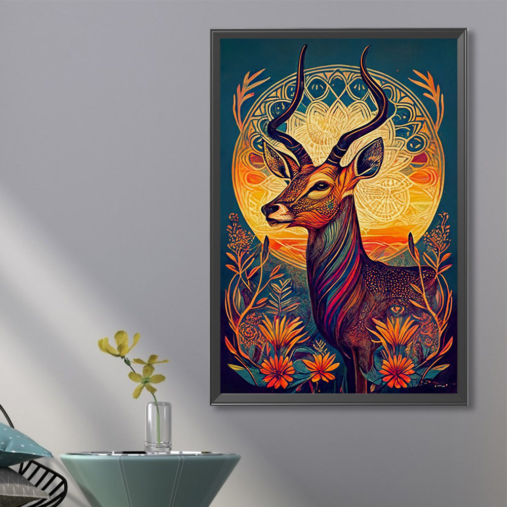 Totem Elk - Full Round Drill Diamond Painting 30*40CM