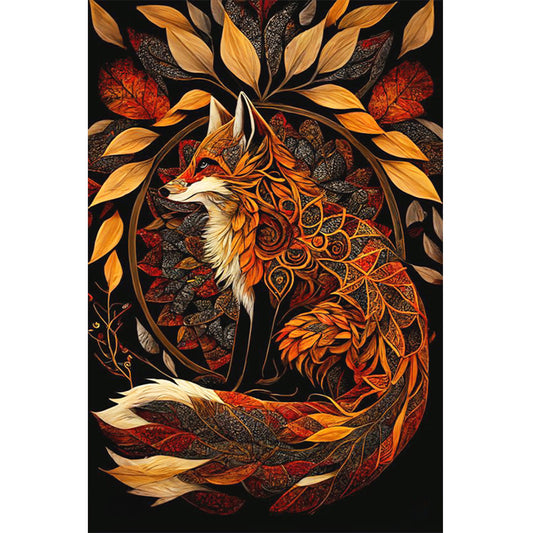 Dead Leaves And Foxes - Full Round Drill Diamond Painting 40*60CM