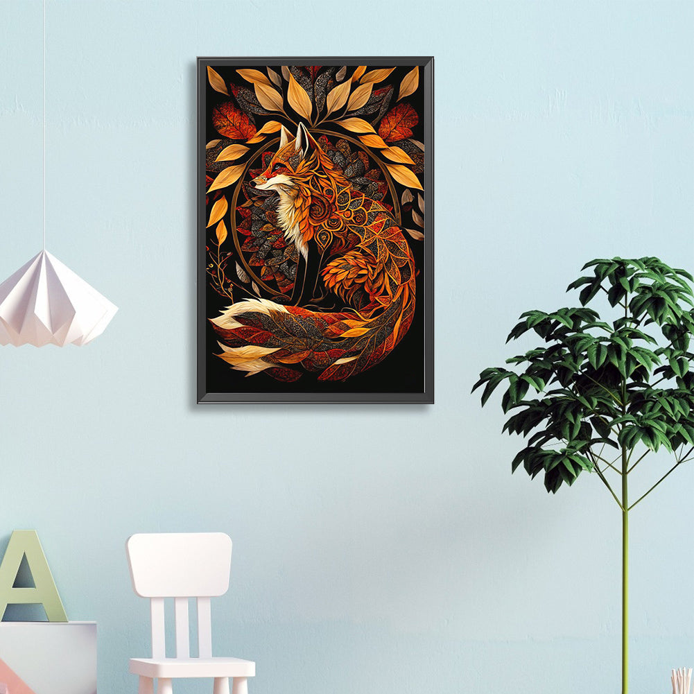 Dead Leaves And Foxes - Full Round Drill Diamond Painting 40*60CM