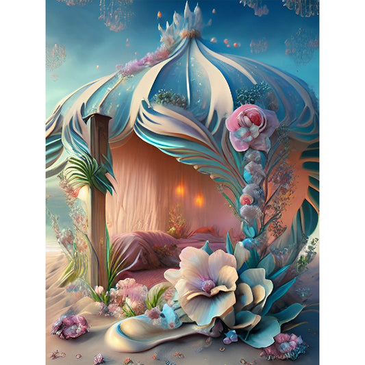 Shell Gazebo - Full Round Drill Diamond Painting 30*40CM
