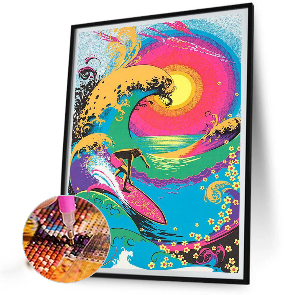 Surf - Full Round Drill Diamond Painting 30*40CM