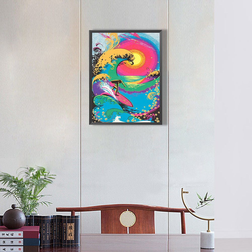 Surf - Full Round Drill Diamond Painting 30*40CM