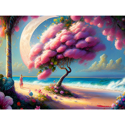 Sea Beach - Full Round Drill Diamond Painting 40*30CM
