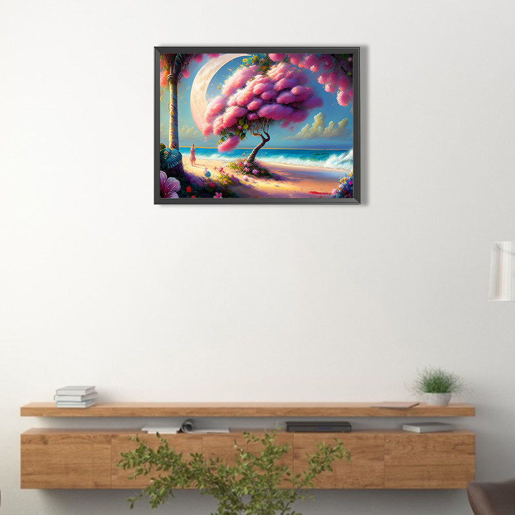Sea Beach - Full Round Drill Diamond Painting 40*30CM