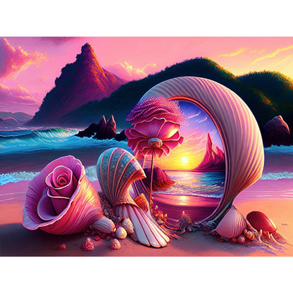 Sea Beach - Full Round Drill Diamond Painting 40*30CM