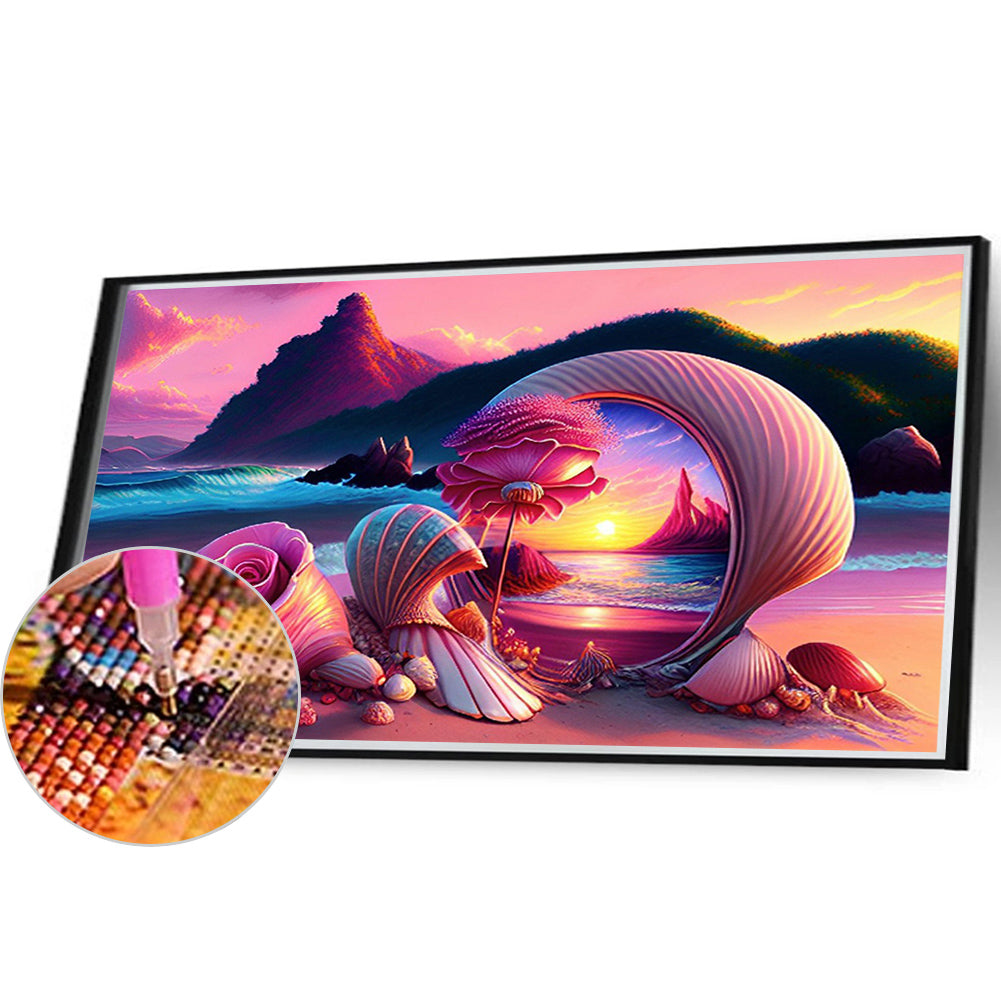 Sea Beach - Full Round Drill Diamond Painting 40*30CM
