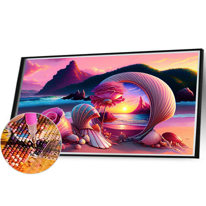Sea Beach - Full Round Drill Diamond Painting 40*30CM