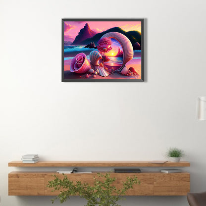 Sea Beach - Full Round Drill Diamond Painting 40*30CM