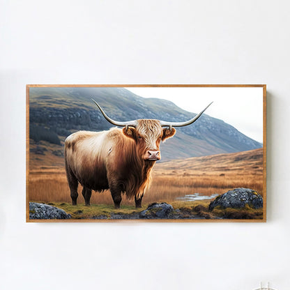 Highland Yak - Full Round Drill Diamond Painting 70*40CM
