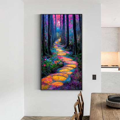 Forest Gravel Road - Full Round Drill Diamond Painting 40*70CM