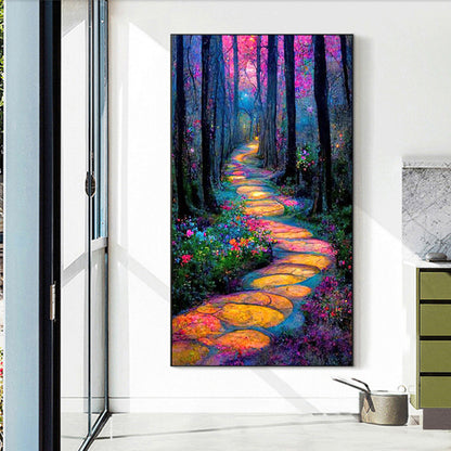 Forest Gravel Road - Full Round Drill Diamond Painting 40*70CM