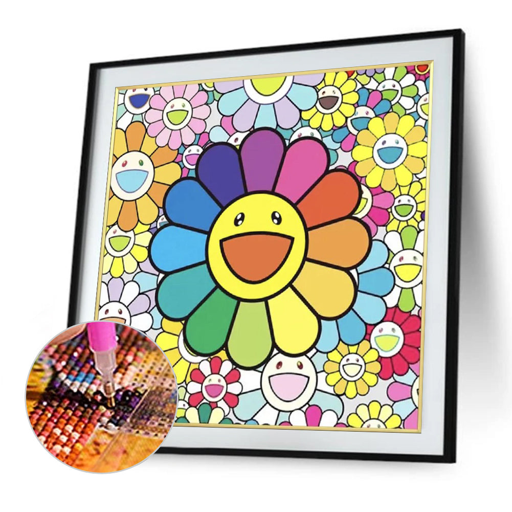 Colorful Flower - Full Round Drill Diamond Painting 40*40CM