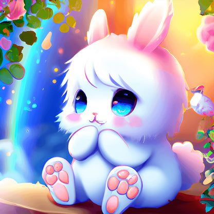 Colorful Little Animal Bunny - Full Round Drill Diamond Painting 30*30CM